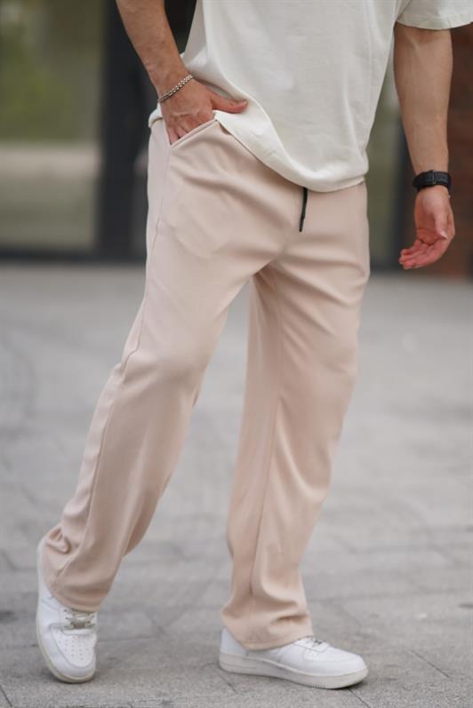 MDX Beige Adjustable Pocket Detailed Wide Leg Pants 6545 - Clacton-on-Sea