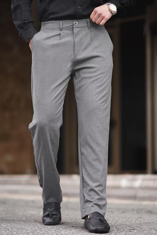 MDX Anthracite Regular Fit Straight Cut Men's Trousers with Side Pockets 6540 - Sugar Land