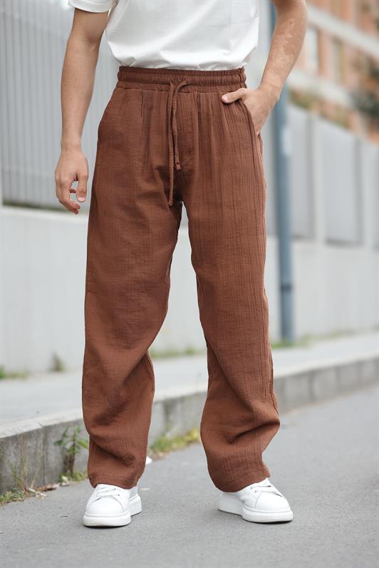 MDX Brown 100% Cotton Comfort Fit Men's Pants E6562 - Río Grande