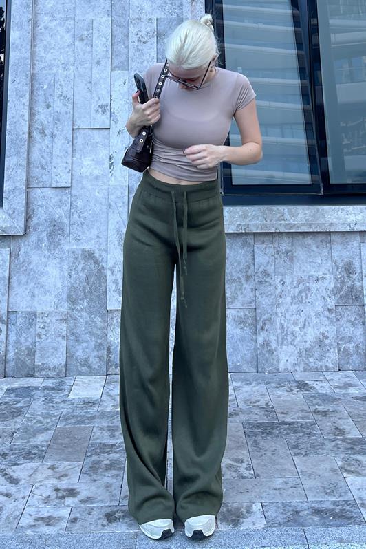 MDX Haki Adjustable Waist Wide Leg Pants MG2089 - Mislata