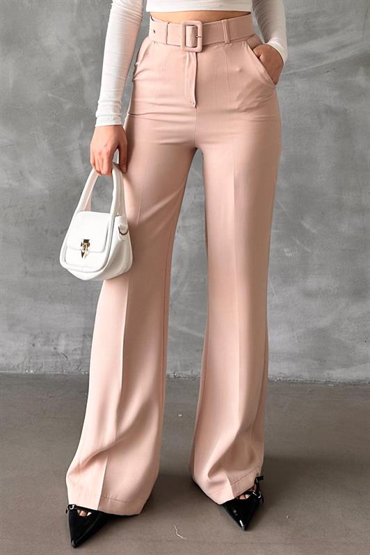 MDX Beige Spanish Flare Women's Fabric Pants MG2303 - Brindisi