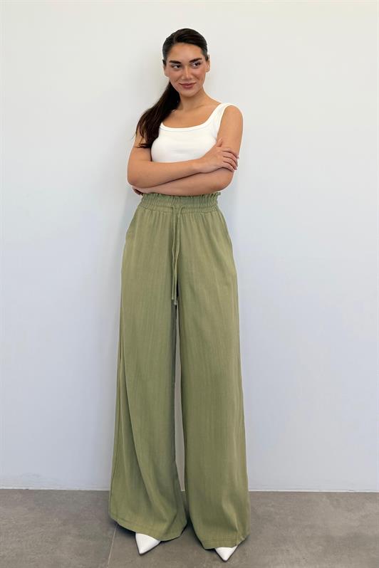 MDX Mint Green High Waisted Wide Leg Pants MG2408 - Conegliano