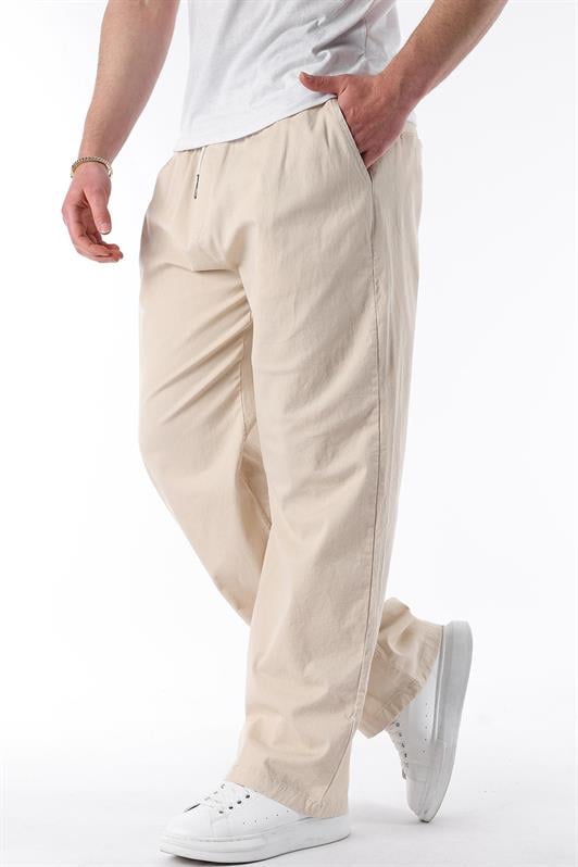 MDX Beige Slim Fit Pleated Men's Pants E7403 - Hallandale Beach