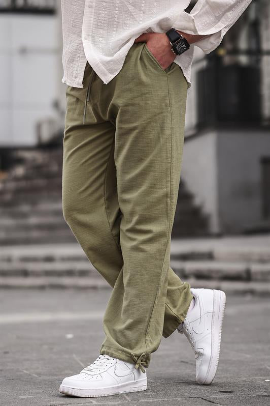 MDX Men's Khaki Pants with Cuffed Detail 6532 - Bountiful