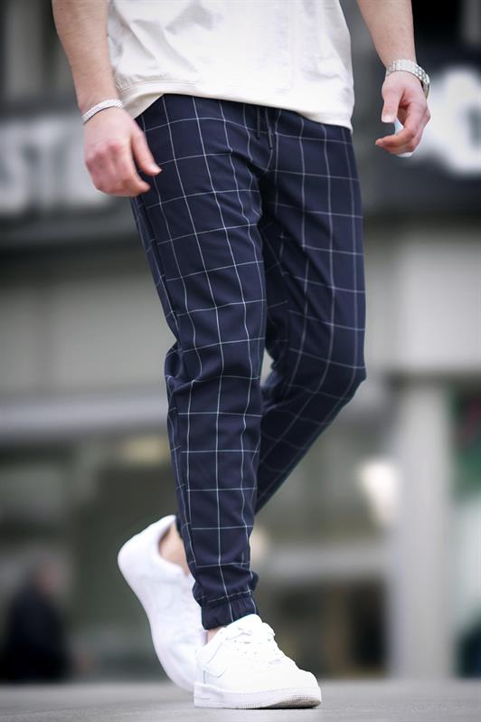 MDX Madmext Checkered Navy Jogger Mad4081 - Dunkerque