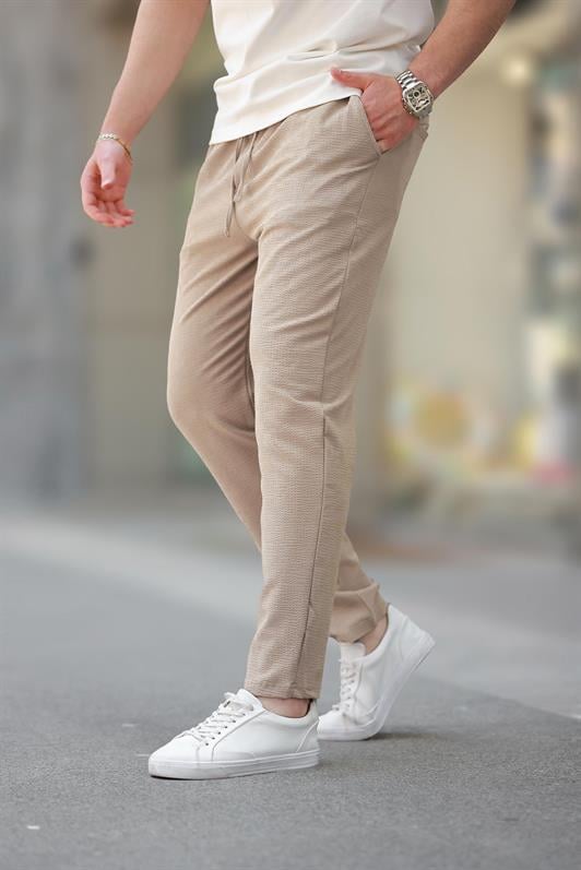 MDX Beige Regular Fit Men's Trousers E6572 - Görlitz