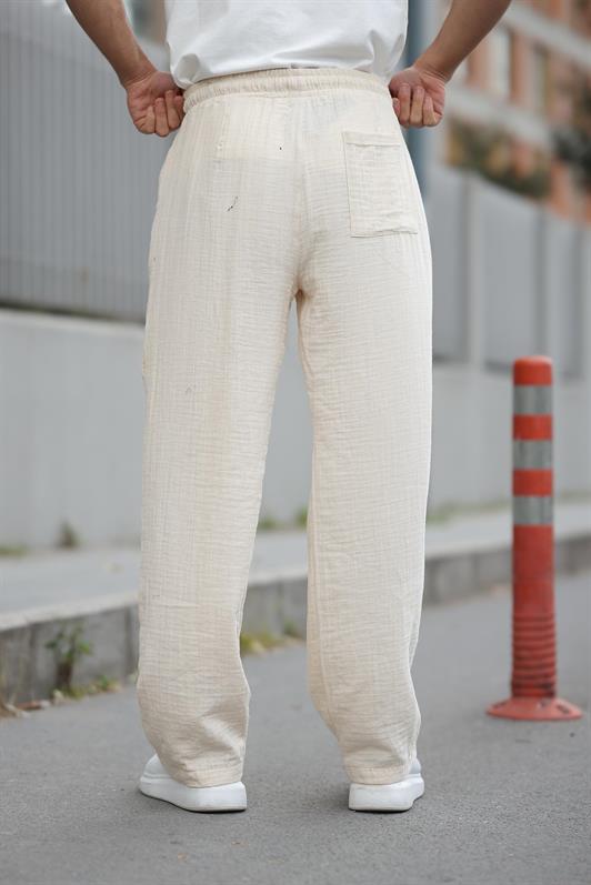 MDX Beige 100% Cotton Comfort Fit Men's Trousers E6562 - Smyrna