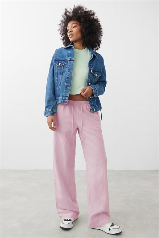 MDX Pink Elastic Waist Wide Leg Pants MG2020 - Tacoma