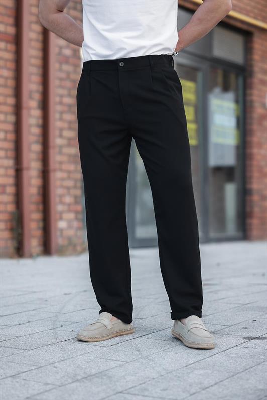 MDX Black Comfort Fit Men's Fabric Trousers E6577 - Hutchinson