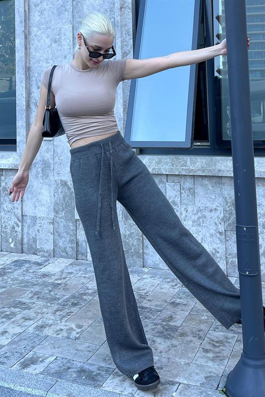 MDX Anthracite Adjustable High Waist Wide Leg Pants MG2089 - Lancaster
