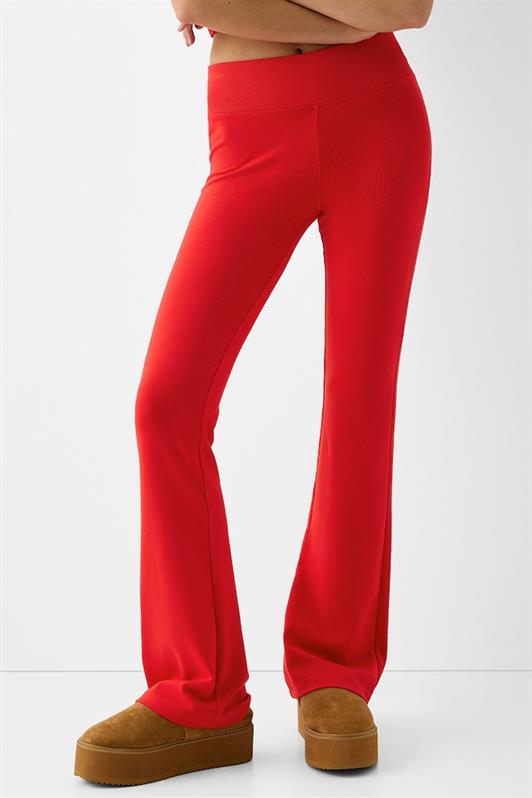 MDX Red High Waist Flared Pants with Belt MG2096 - Kallithéa