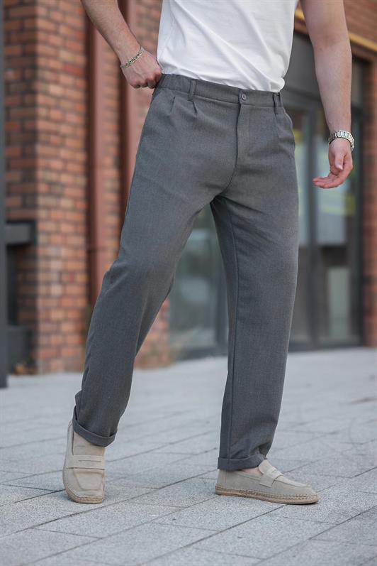 MDX Anthracite Comfort Fit Men's Fabric Trousers E6577 - Franklin