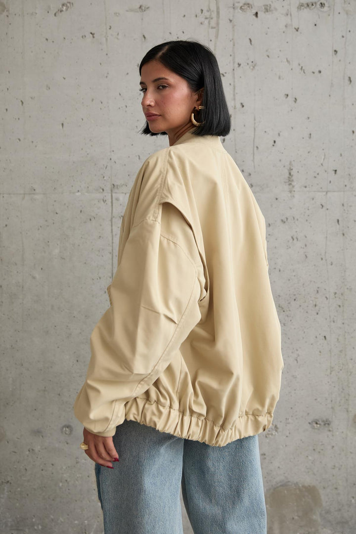 ELS Patchwork Bomber Jacket - Light Khaki - Porta Westfalica