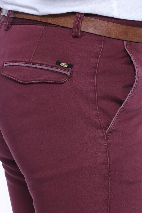 WSS Patch Pocket Burgundy Men's Trousers  - Saint John
