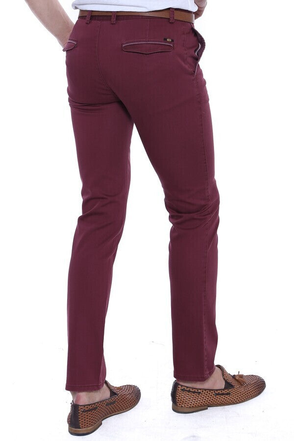 WSS Patch Pocket Burgundy Men's Trousers  - Saint John
