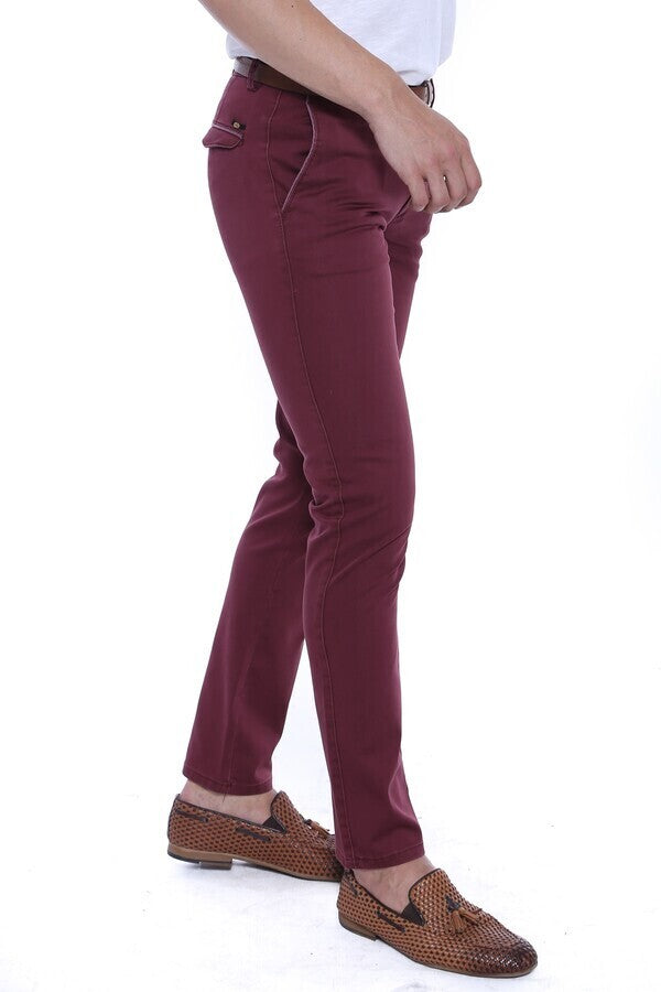WSS Patch Pocket Burgundy Men's Trousers  - Saint John