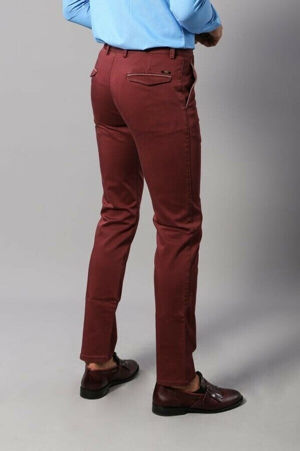 WSS Patch Pocket Burgundy Men's Trousers  - Saint John