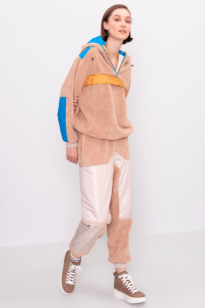 BSL Women Patchwork Plush Joggers - Cumbernauld