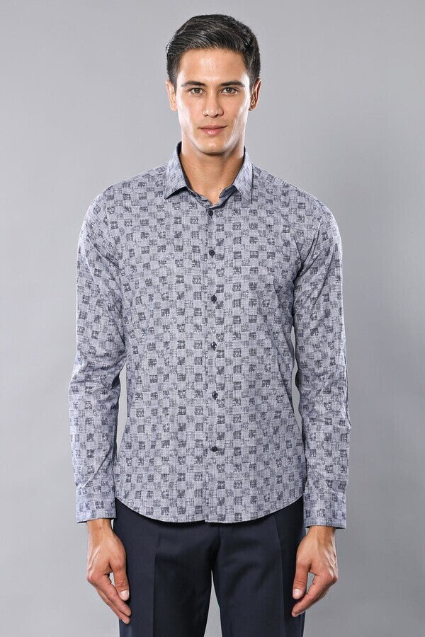 WSS Patterned Long Sleeve Shirt  - Barletta