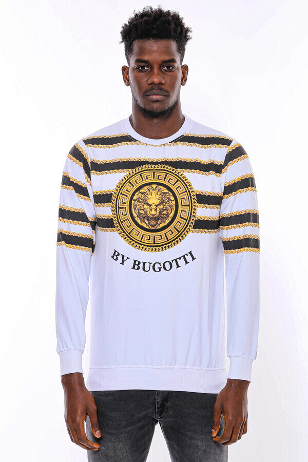 WSS Patterned Slim Fit White Sweatshirt  - Santa Cruz Xoxocotlán