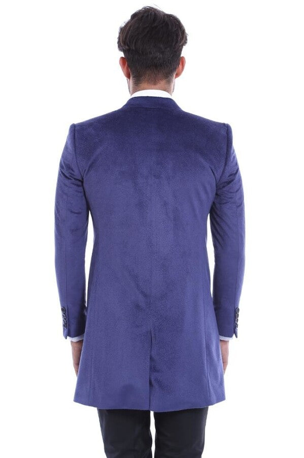 WSS Peak Lapel Blue Men Coat  - Vlaardingen