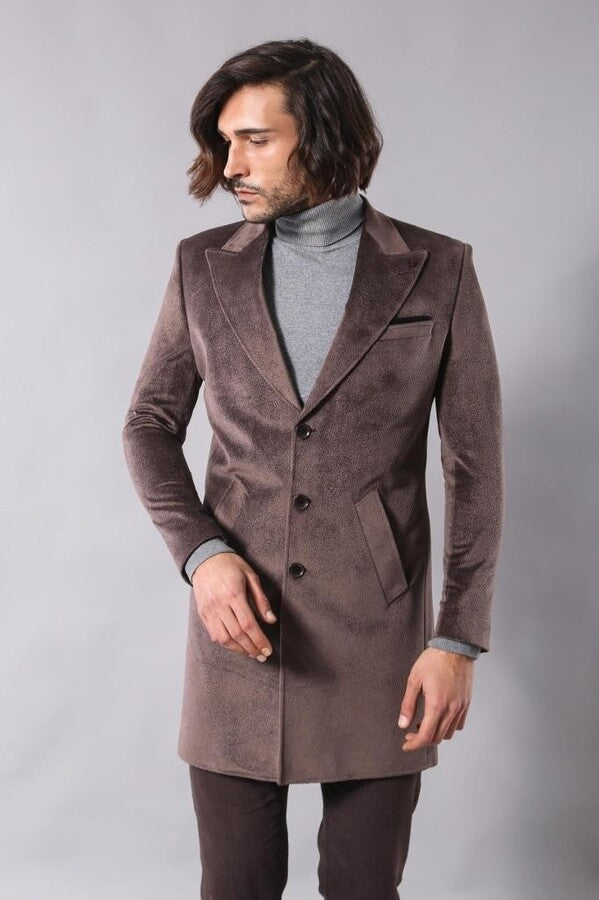 WSS Peak Lapel Mink Men Coat  - Euskirchen