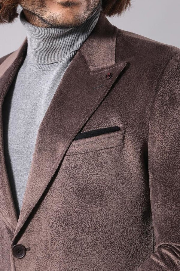 WSS Peak Lapel Mink Men Coat  - Euskirchen