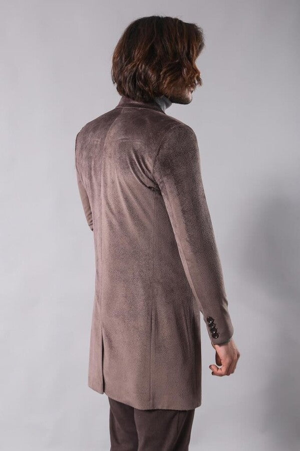 WSS Peak Lapel Mink Men Coat  - Euskirchen