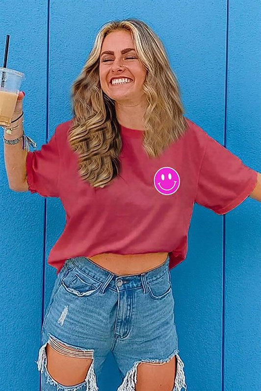 MDX Pink Back Printed Oversized Round Neck Women's T-Shirt - Târgu Jiu
