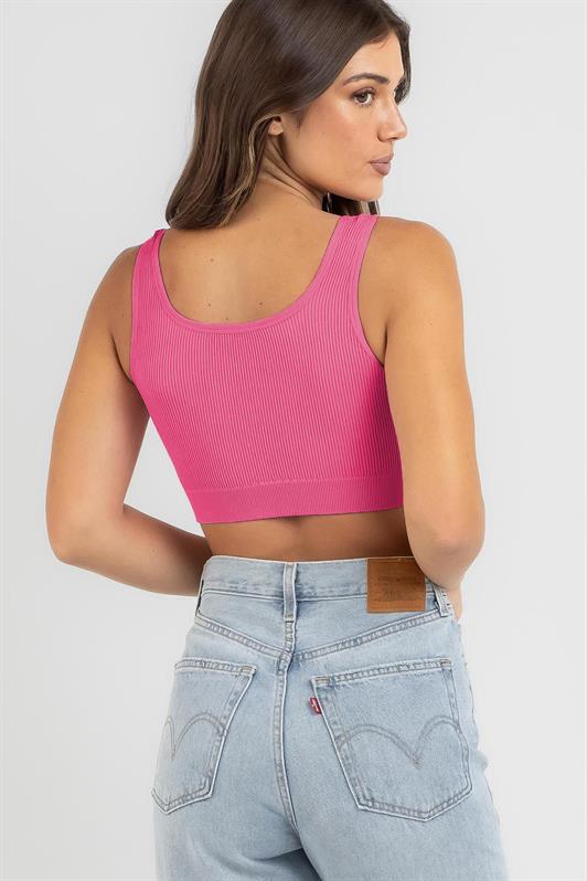 MDX Pink Strappy Basic Crop Top Blouse MG1757 - South Valley