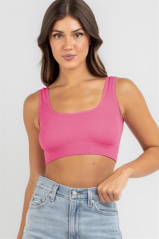 MDX Pink Strappy Basic Crop Top Blouse MG1757 - South Valley