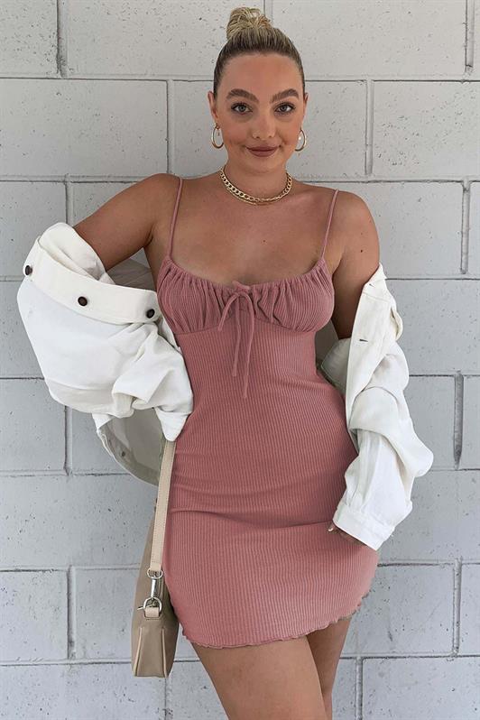 MDX Pink Strappy Mini Dress MG1404 - Cologno Monzese