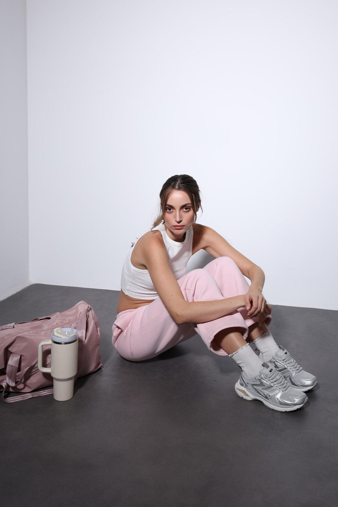 ANT Antioch Pink Basic Adjustable Hem Women's Sweatpants - Carpentersville