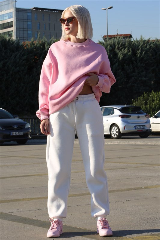 MDX Pink Bicycle Collar Basic Sweatshirt MG1559 - Brownsville