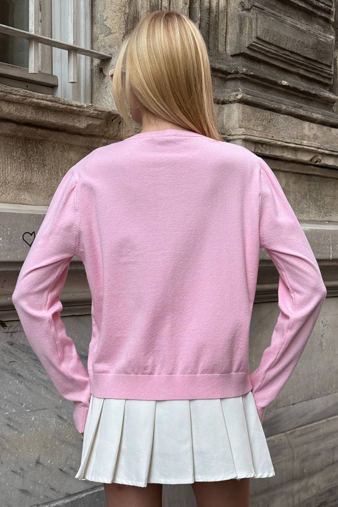 Pink Bicycle Collar Buttoned Cardigan BCHZCK-251267 - Vaughan