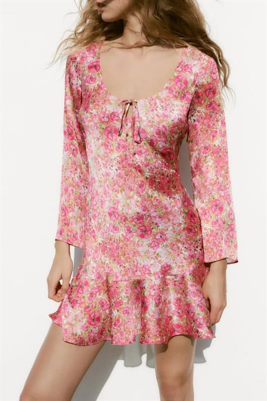 MDX Pink Flower Patterned Dress MG1835 - Sittingbourne