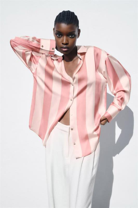 MDX Pink Striped Oversized Women's Shirt MG1850 - Huntsville