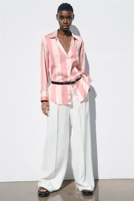 MDX Pink Striped Oversized Women's Shirt MG1850 - Huntsville