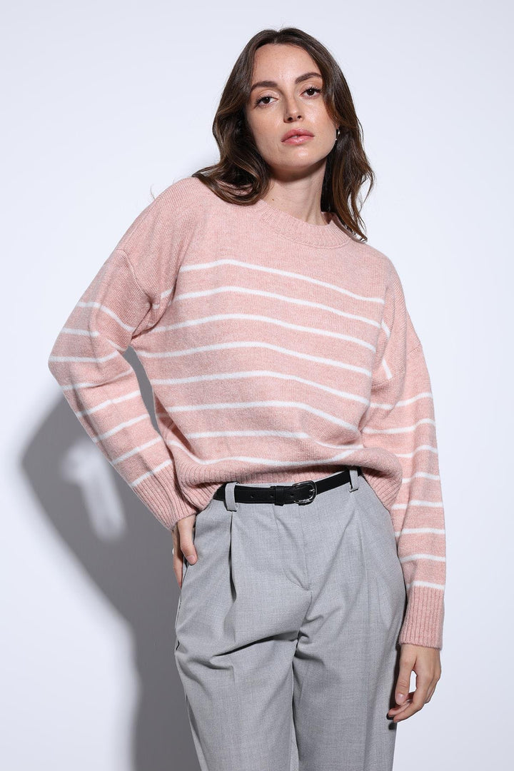 ANT Antioch Pink Striped Sweater - Comalcalco