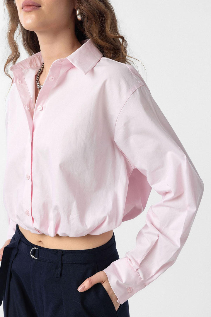 ANT Antioch Pink Crop Poplin Women's Shirt - Toronto