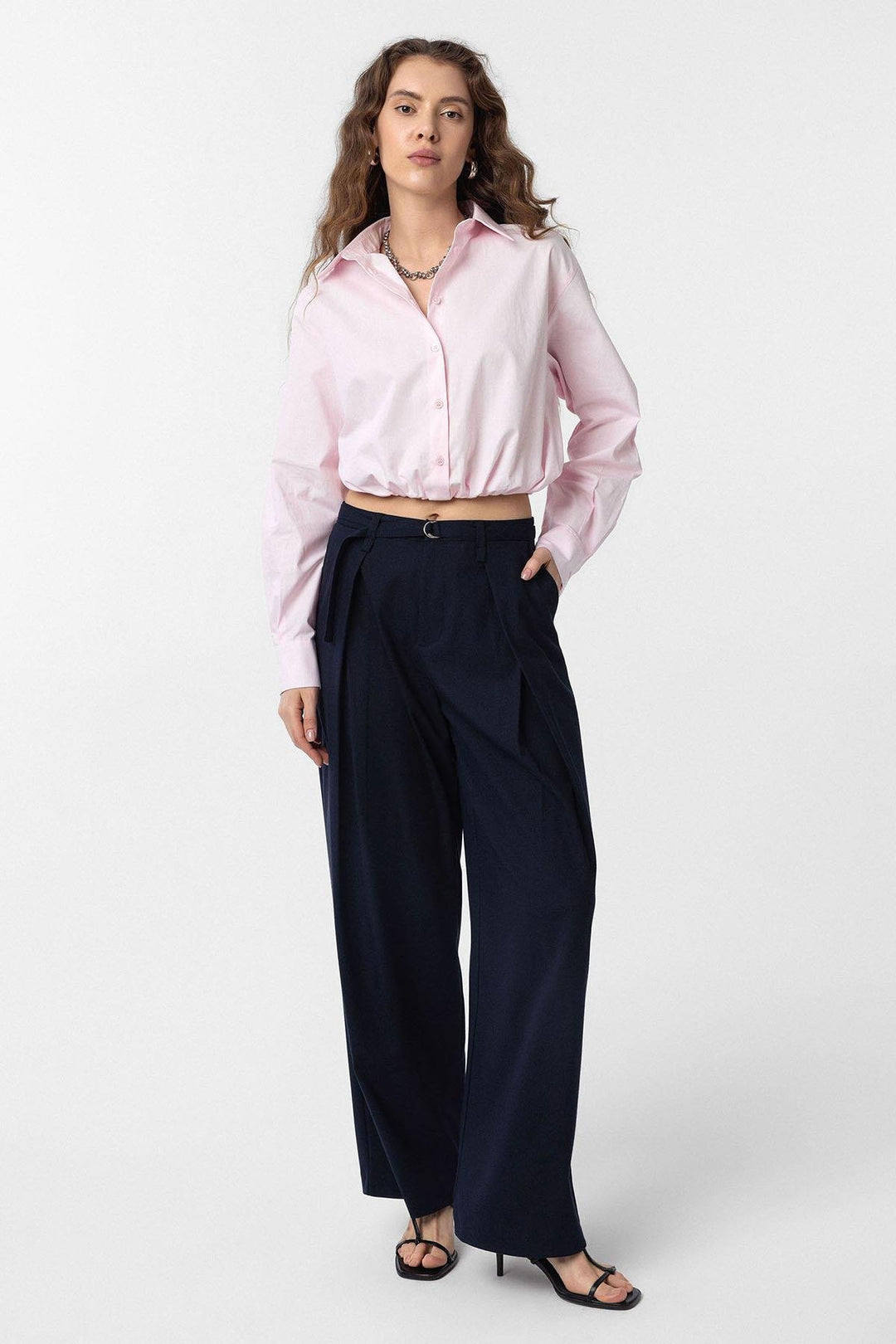 ANT Antioch Pink Crop Poplin Women's Shirt - Toronto