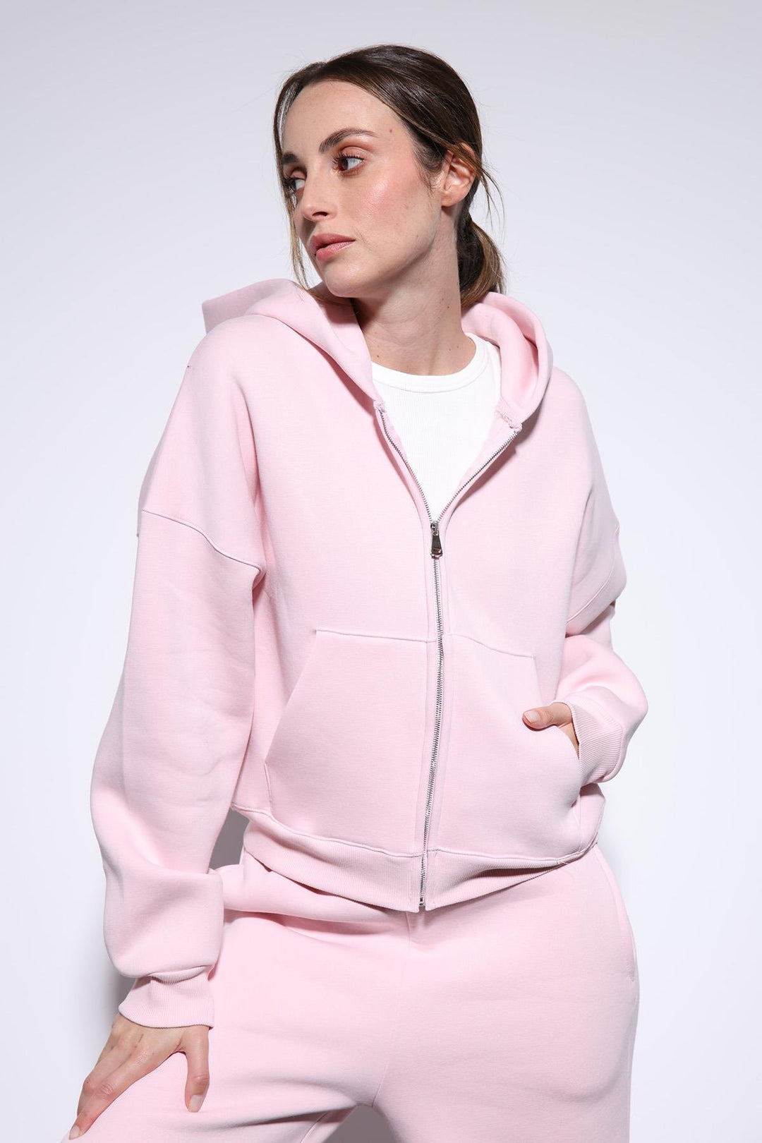 ANT Antioch Pink Zippered Hooded Women's Sweatshirt - Grantham
