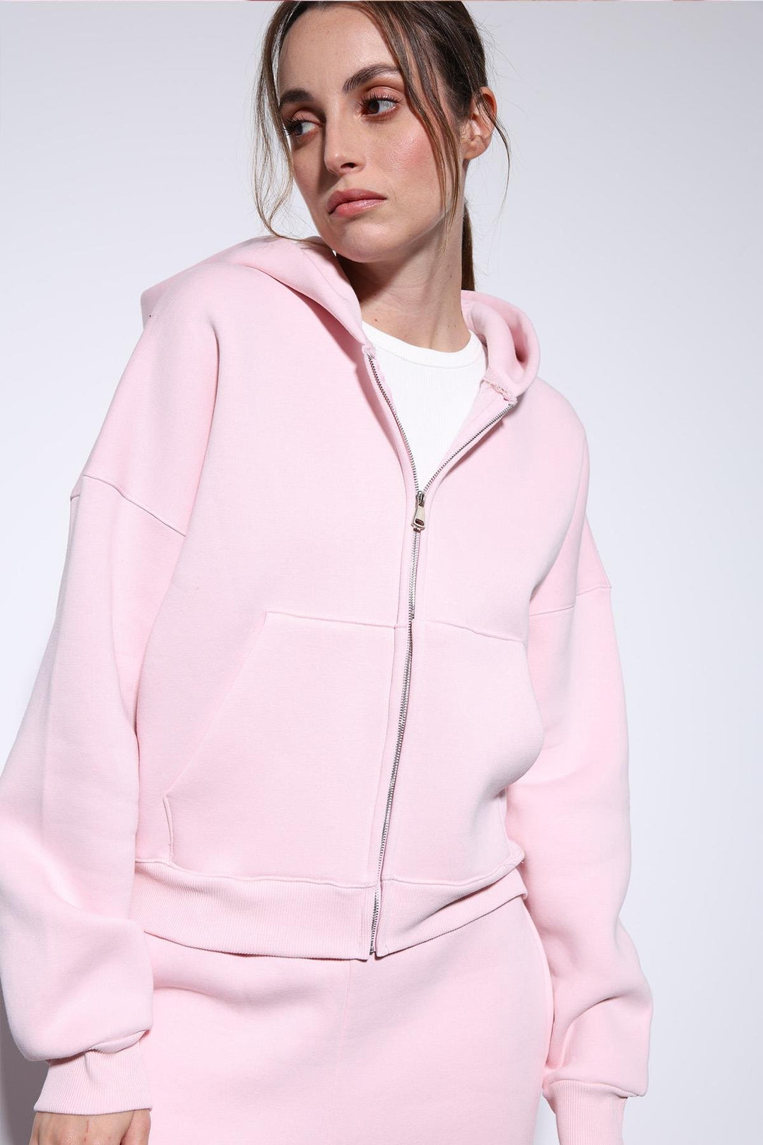 ANT Antioch Pink Zippered Hooded Women's Sweatshirt - Grantham