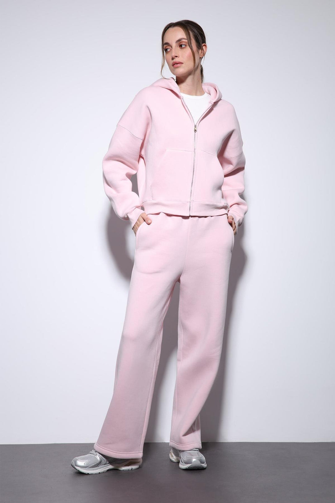 ANT Antioch Pink Zippered Hooded Women's Sweatshirt - Grantham