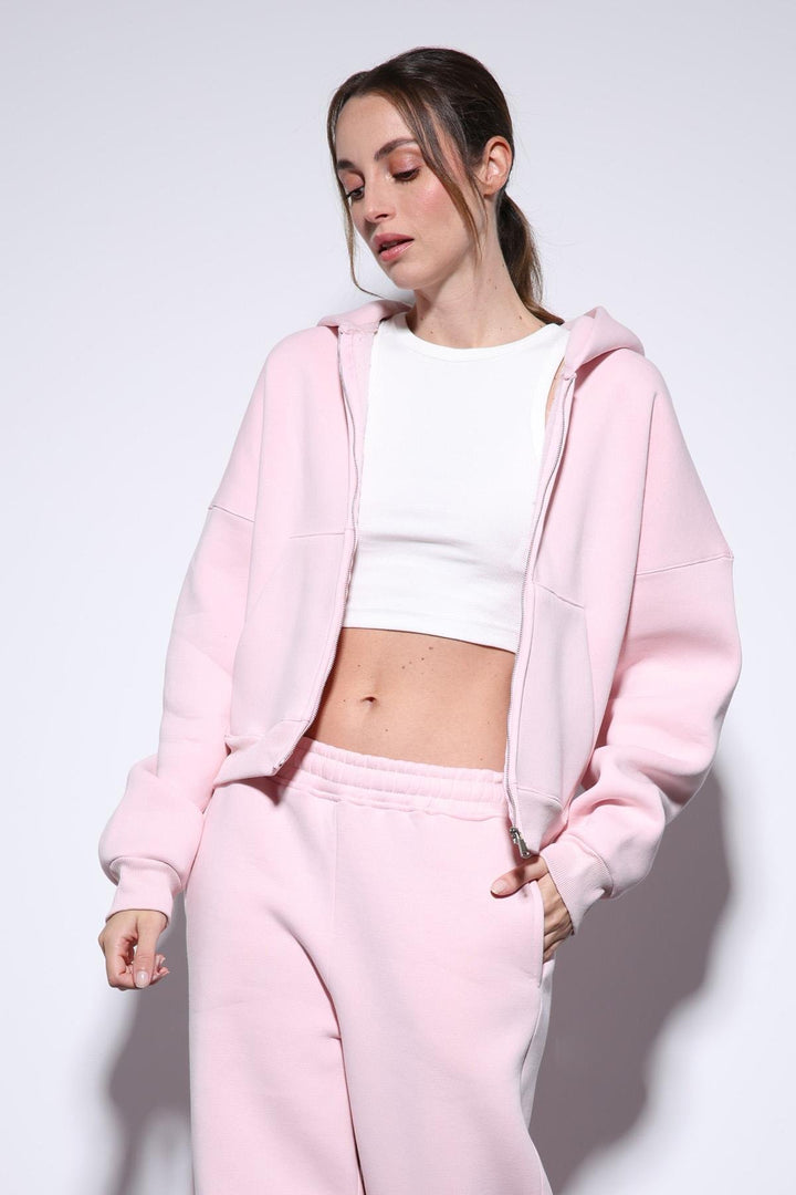 ANT Antioch Pink Zippered Hooded Women's Sweatshirt - Grantham