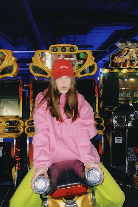 MDX Pink Hooded Oversize Sweatshirt MG1566 - Carolina