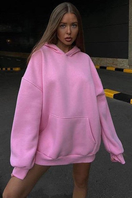 MDX Pink Hooded Oversize Sweatshirt MG1566 - Carolina