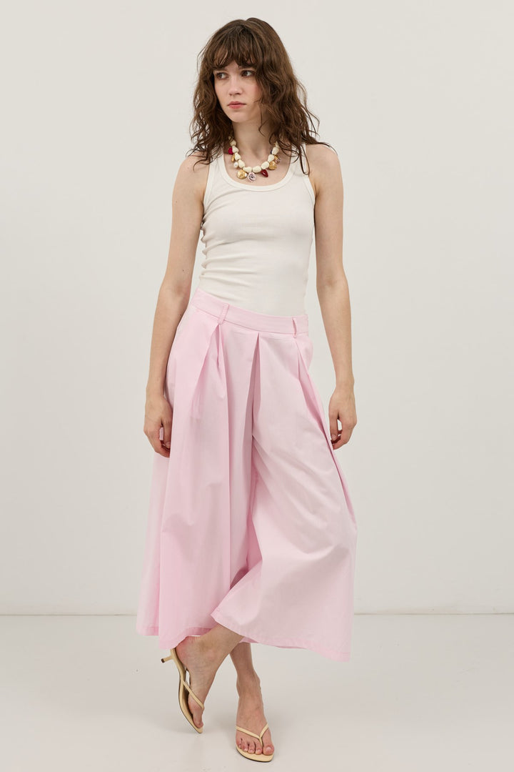 ANT Antioch Pembe Pileli Culotte Pantolon - Rochester