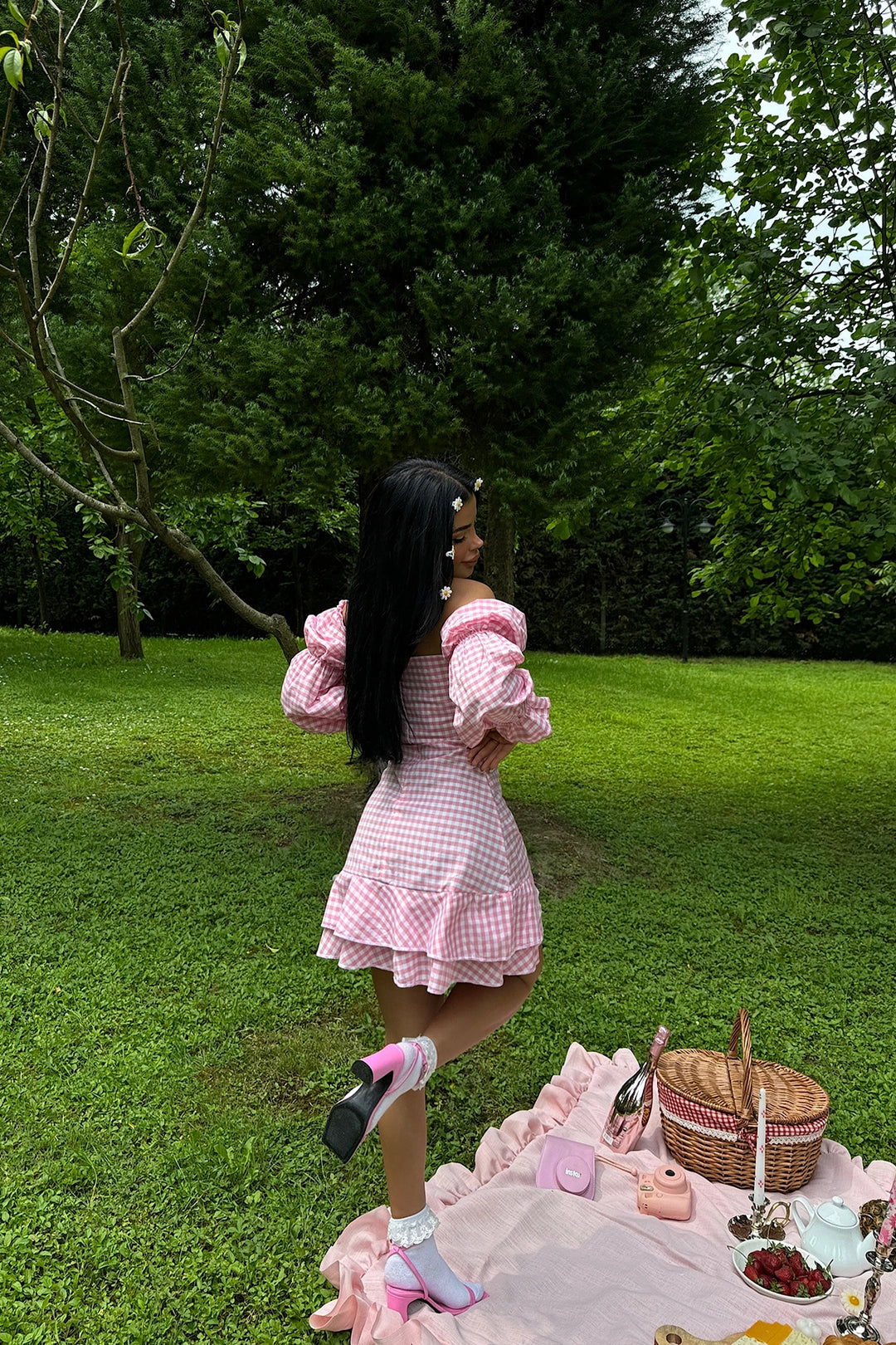 EYY Women Pink Yolanda Polka Dot Dress - Thionville