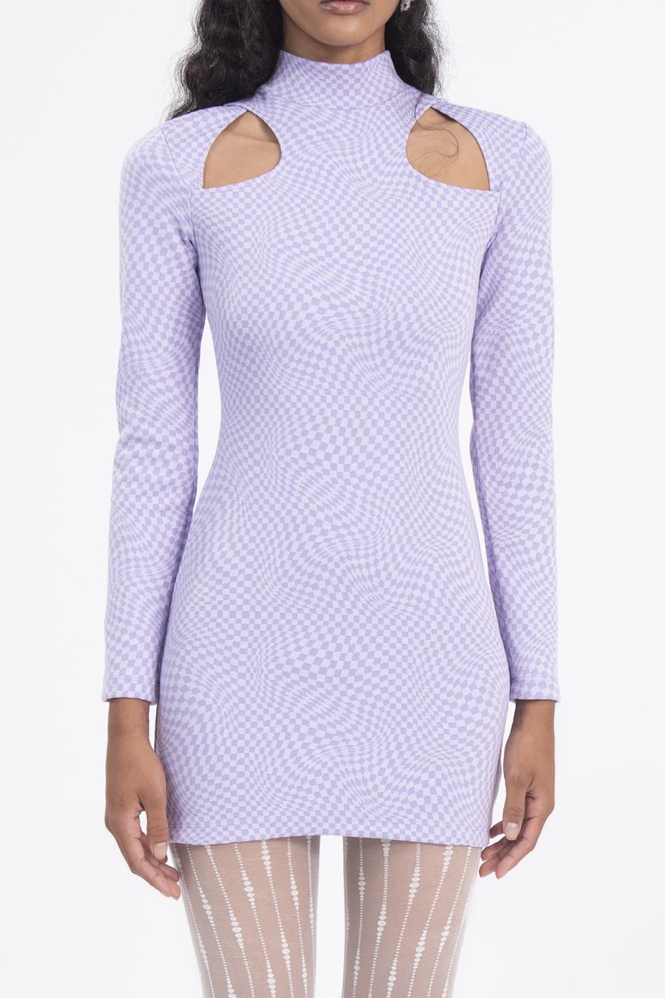 BSL Women Cut out detailed high neck mini dress - Newport